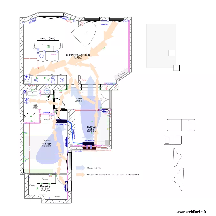 BOBILLOT_VERSION_CHANTIER2_FLUX AIR 23.08. Plan de 7 et 62 m² BOBILLOT_VERSION_CHANTIER2_FLUX AIR 23.08. Plan de 7 et 62 m²