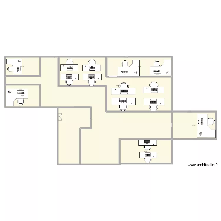 Bureau 4e etage. Plan de 7 et 633 m² Bureau 4e etage. Plan de 7 et 633 m²