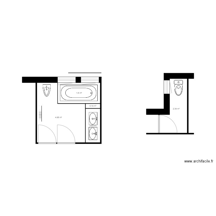 montchal. Plan de 5 pièces et 10 m2