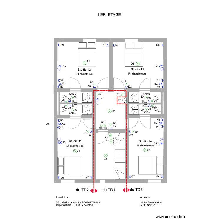 ok reine astrid 1er. Plan de 0 pièce et 0 m2