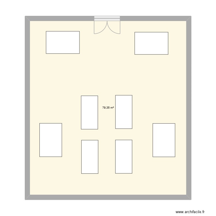 Grande Cantine. Plan de 1 pièce et 79 m2