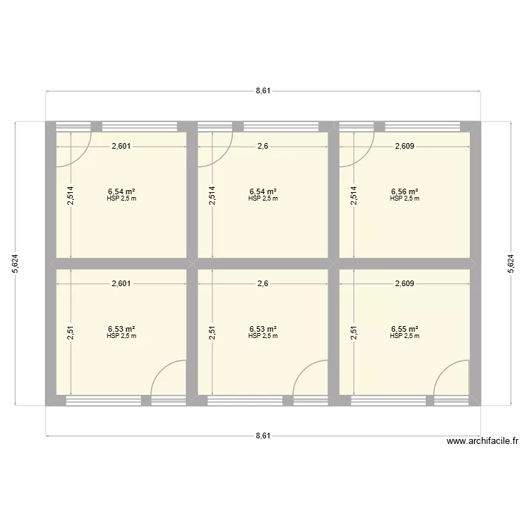 PLAN COMUNE. Plan de 6  et 39 m²