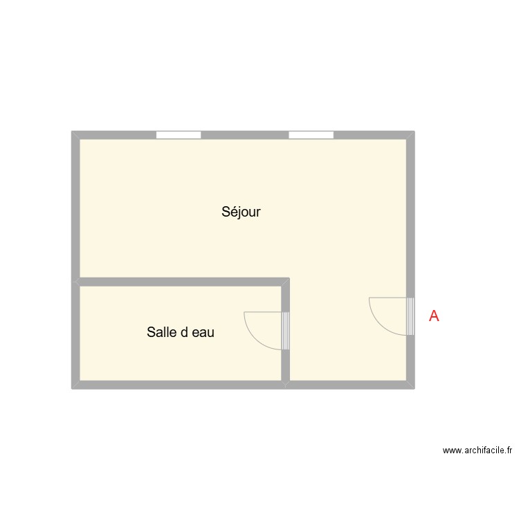2502 ABALEA. Plan de 2 pièces et 14 m2