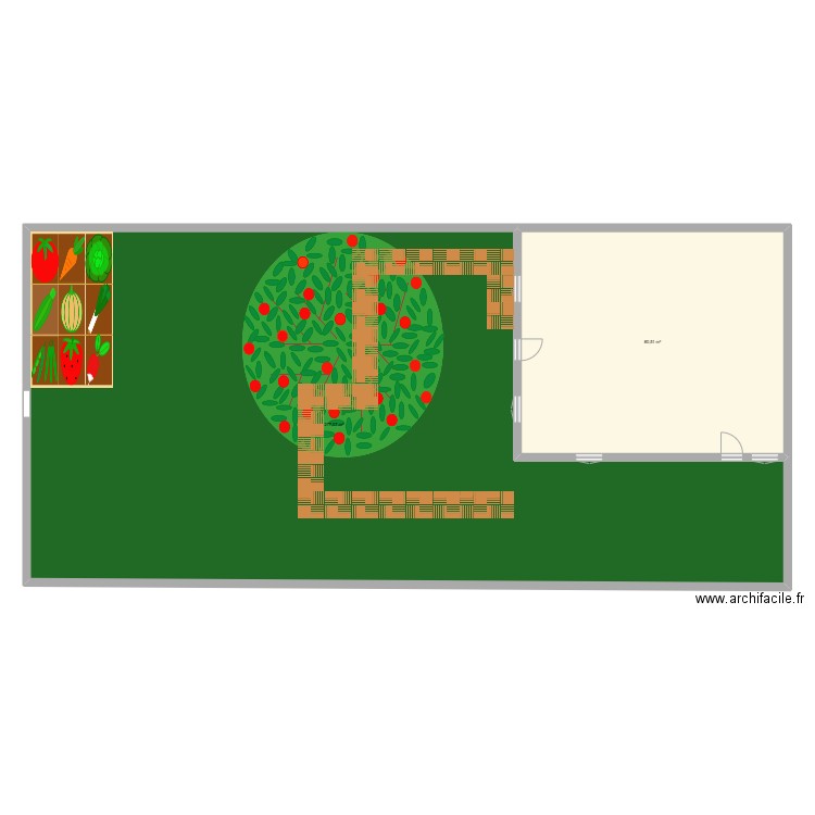 ghf. Plan de 2 pièces et 358 m2