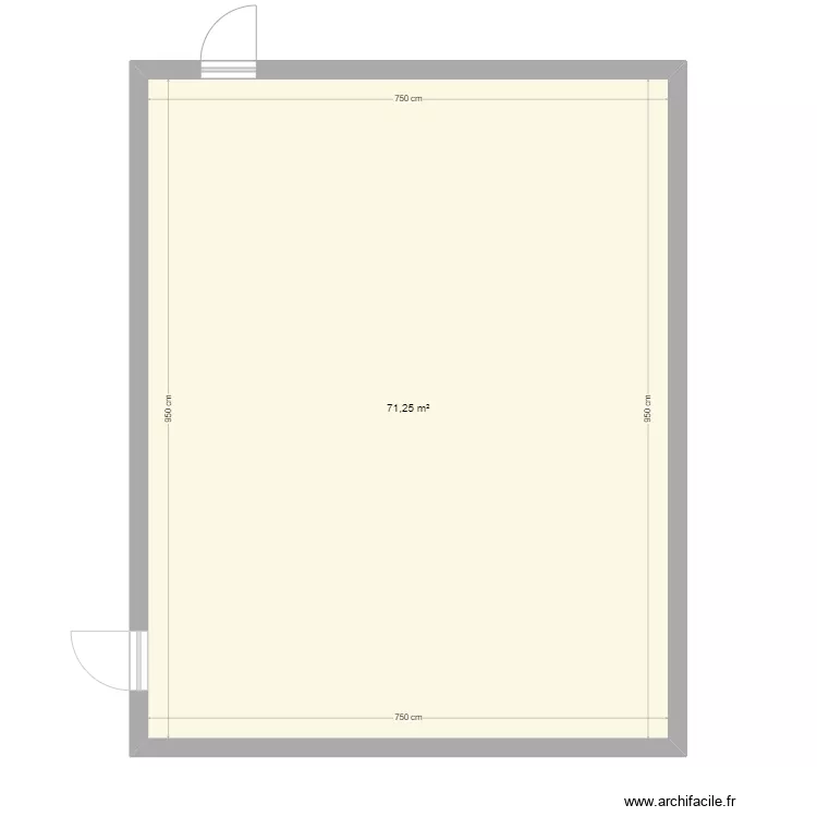 Labo 2 portes. Plan de 