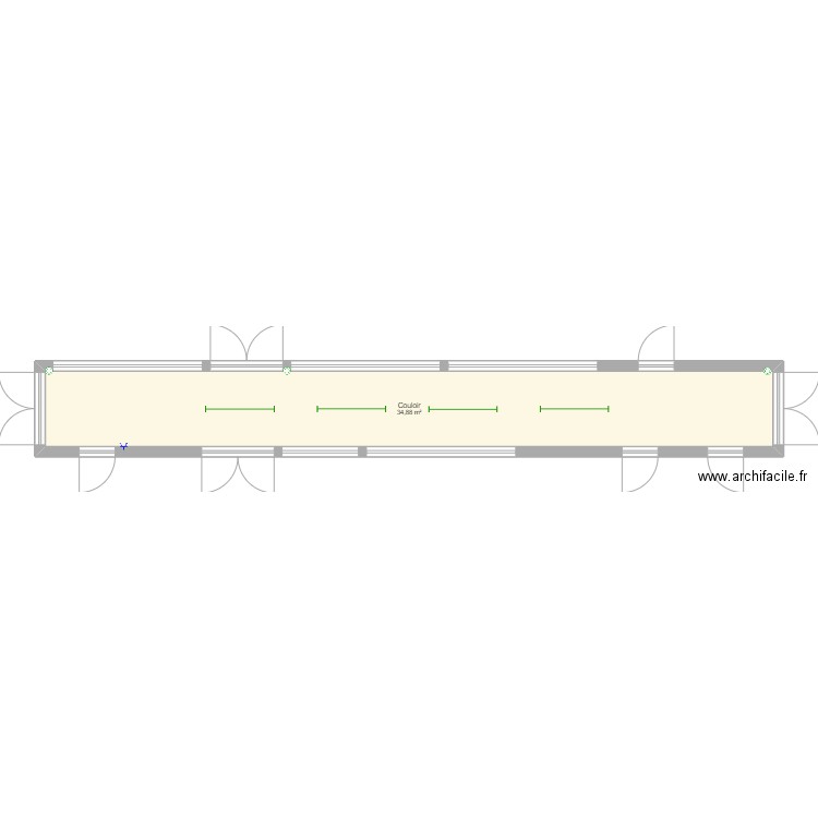 Couloir Melec Gomes de carvalho Raphael et Astarick Lucas. Plan de 1 pièce et 35 m2