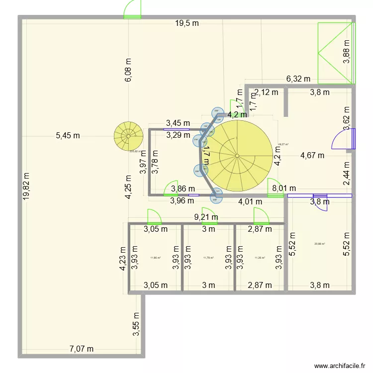 PLAN NEW  RDC avec cotations. Plan de 