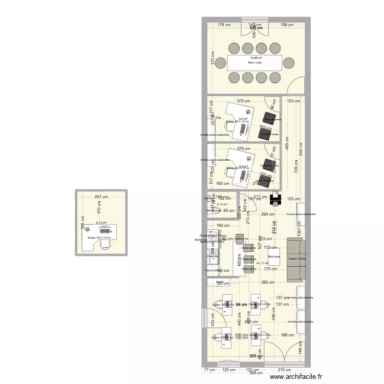 Coworking St Hippo. Plan de 6 Pièces et 95 m² Coworking St Hippo. Plan de 6 Pièces et 95 m²