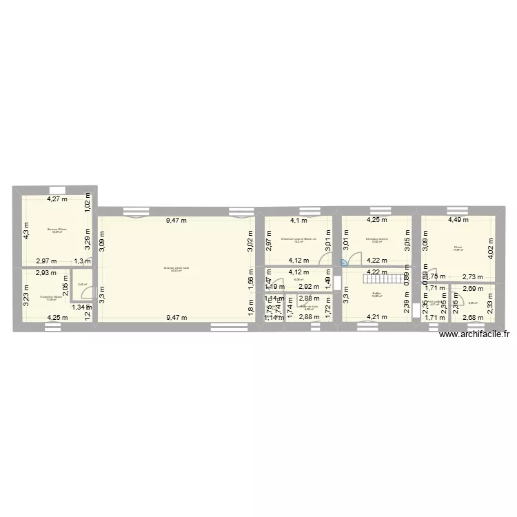 La pierre du coq 1er &eacute;tage. Plan de 