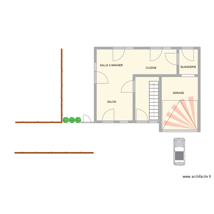 DELISE. Plan de 4 pièces et 34 m2