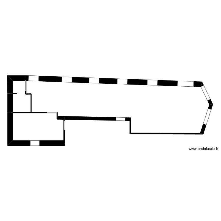 LFH VIERGE. Plan de 3 pièces et 90 m2
