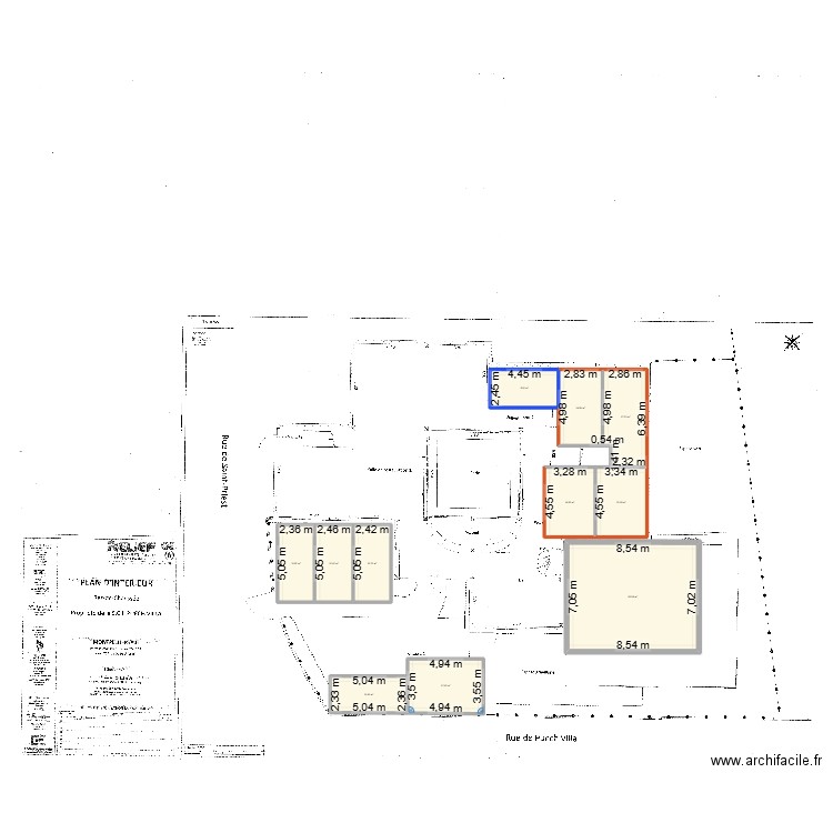 plan avec parking et configuration bureaux sdb petite. Plan de 11 pièces et 198 m2