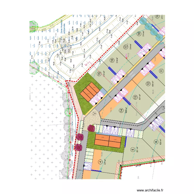 Bazoge en Pailler - Les Mottais. Plan de Bazoge en Pailler - Les Mottais. Plan de