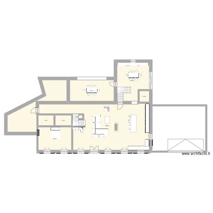 croix chapeau. Plan de 9 pièces et 235 m2