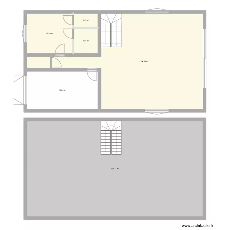 Maison capucine. Plan de 6  et 231 m²