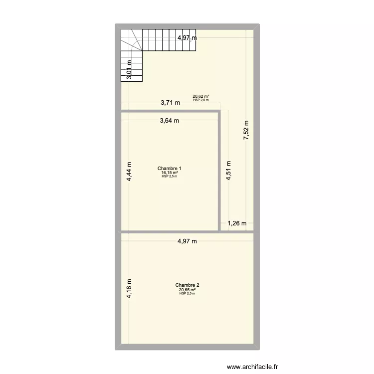 Etage plan maison. Plan de 3 et 57 m² Etage plan maison. Plan de 3 et 57 m²