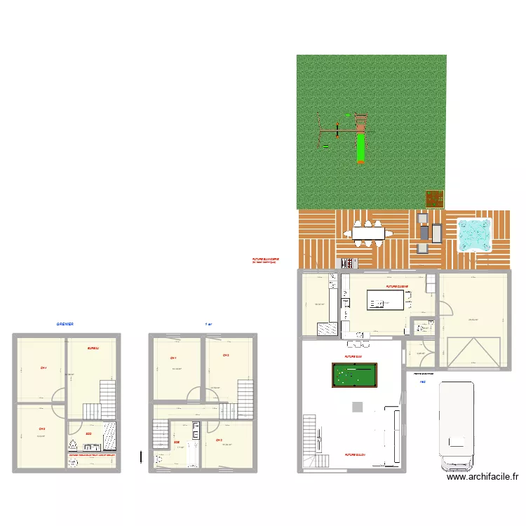 Wagnelee rosa. Plan de 12  et 179 m²