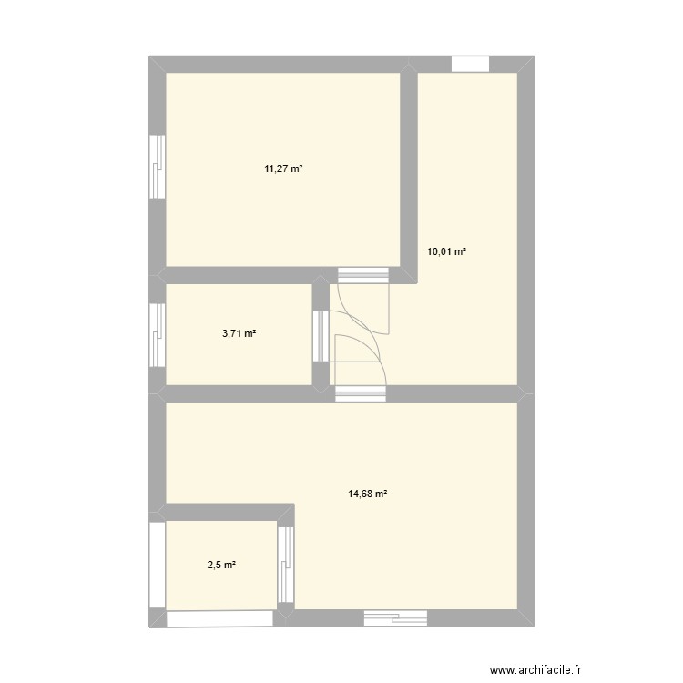 METEO 2. Plan de 5 pièces et 42 m2
