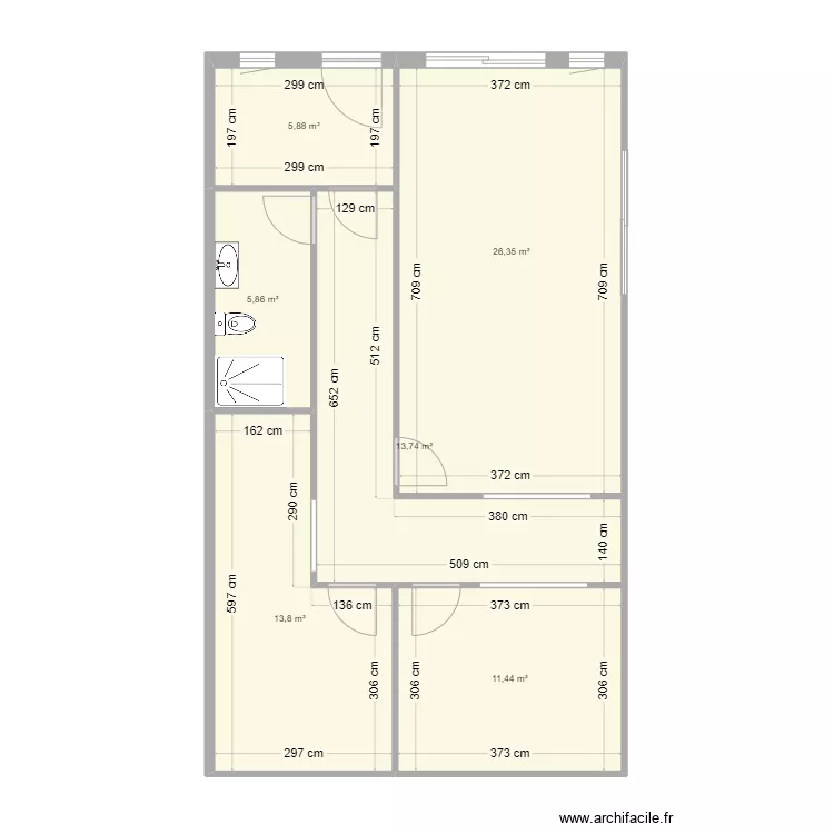 SCI E.R.2J - RDC. Plan de 