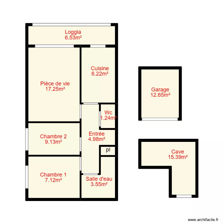 Poutreau saint jean Mesurage. Plan de 11  et 30 m²