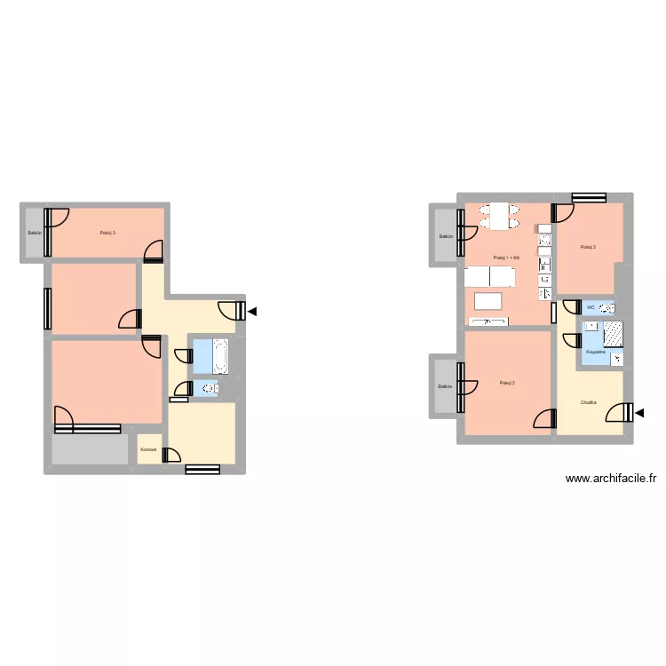 Sokolsk&aacute; tř&iacute;da 2381, byt 7. Plan de 25  et 271 m²