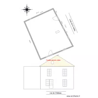 Plan de masse façade et toiture frontvelux