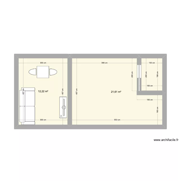 Appart 3&egrave;me Zahra. Plan de 