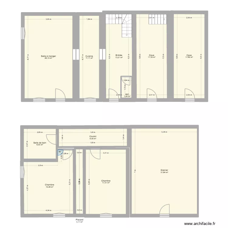 PLAN maison. Plan de 12 Pièces et 181 m²