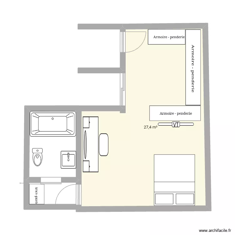 Final. Plan de 1  et 27 m²