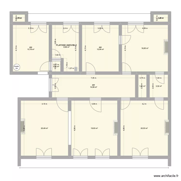 2 nd etage initial 1. Plan de 13 Pièces et 135 m² 2 nd etage initial 1. Plan de 13 Pièces et 135 m²