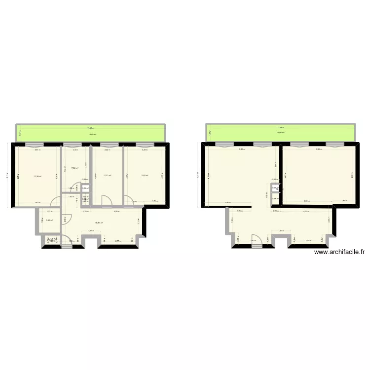 CALUIRE EXACTE. Plan de 14  et 185 m²