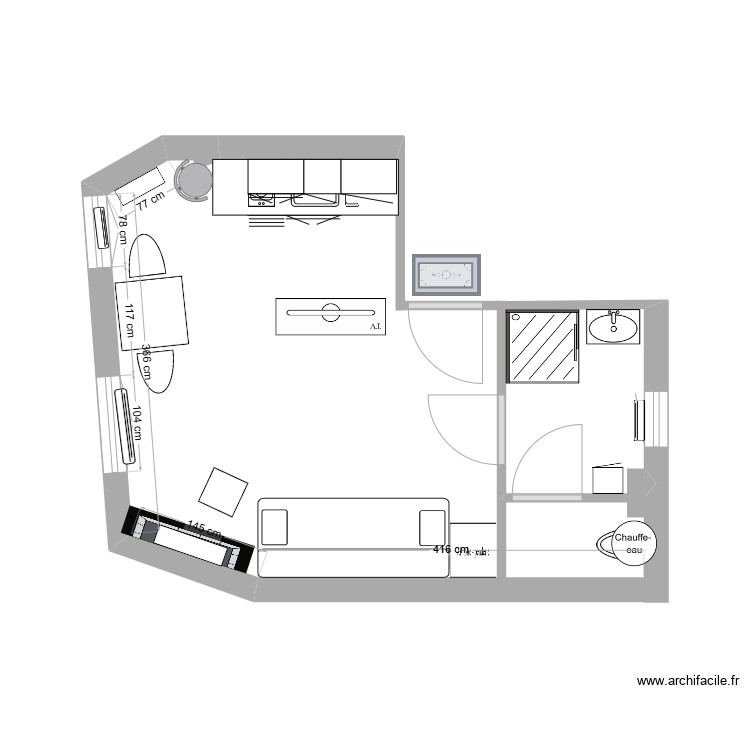 studio étage 2. Plan de 0 pièce et 0 m2 studio étage 2. Plan de 0 pièce et 0 m2
