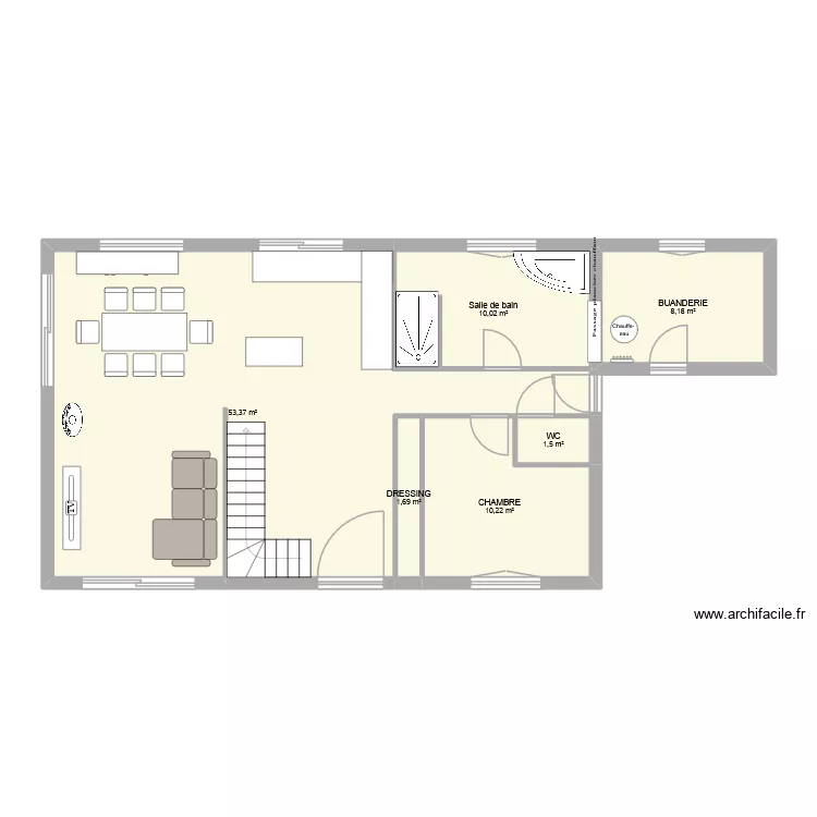 Maison. Plan de 6 Pièces et 85 m² Maison. Plan de 6 Pièces et 85 m²