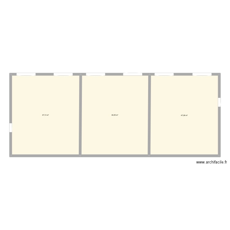 Trignac R+1. Plan de 3 pièces et 141 m2