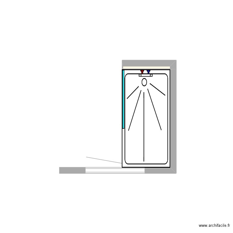 Sdb Chabrol Rdc. Plan de 1 pièce et 0 m2