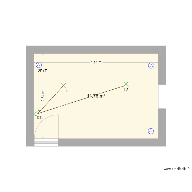 COURS GC 2. Plan de 1 pièce et 12 m2