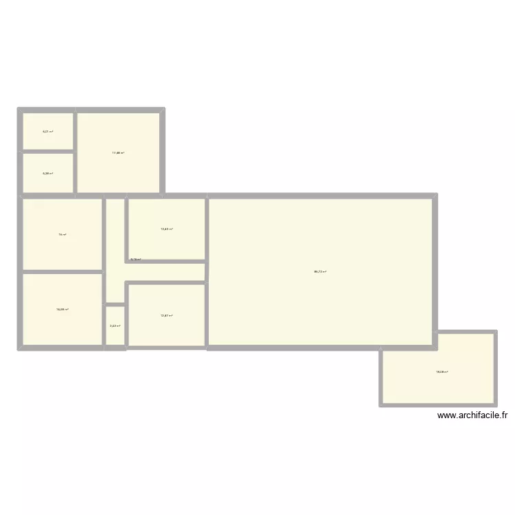 nathaan. Plan de 11  et 198 m²