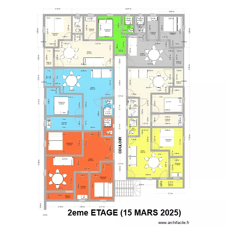 2EME ETAGE 15 MARS 2025. Plan de 