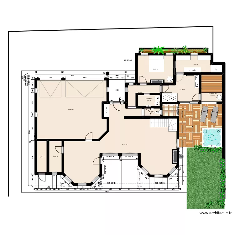 Fort Louis 1.2.2 45&deg;.3. Plan de 