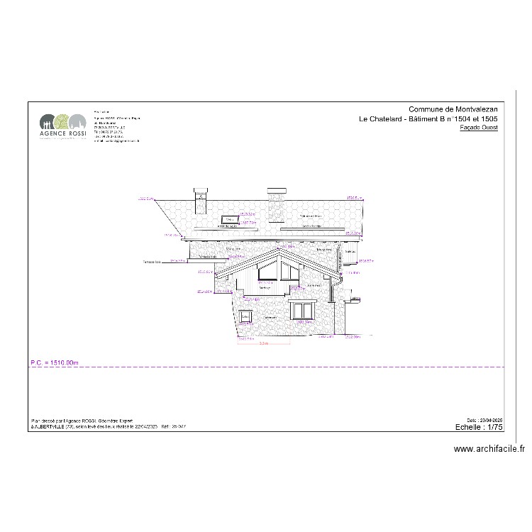 FACADE W LE CHATELARD GEOMETRE. Plan de 0 pièce et 0 m2