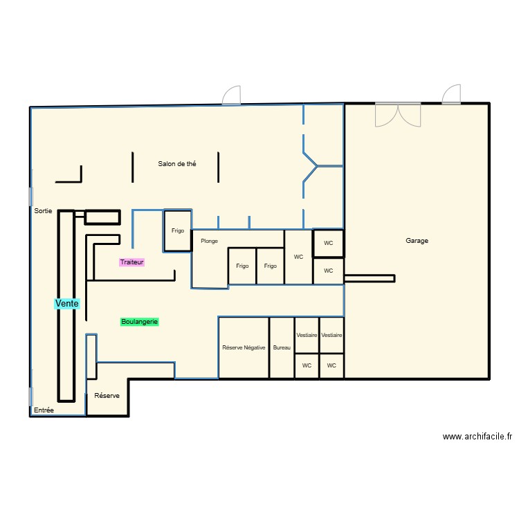 ggg. Plan de 22 pièces et 144 m2