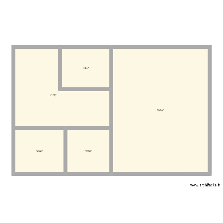 jumelé. Plan de 5 pièces et 127 m2