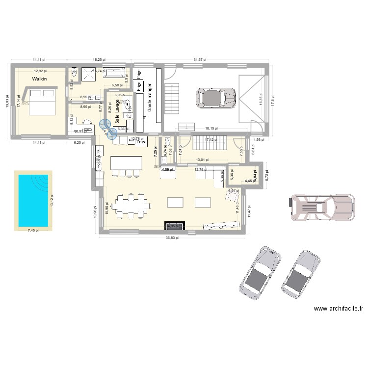 nouveau-3. Plan de 3 pièces et 126 m2