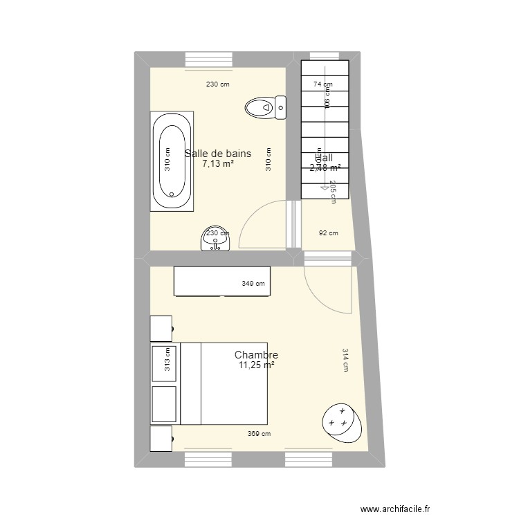 MBGEor9 / 3. Plan de 3 pièces et 21 m2