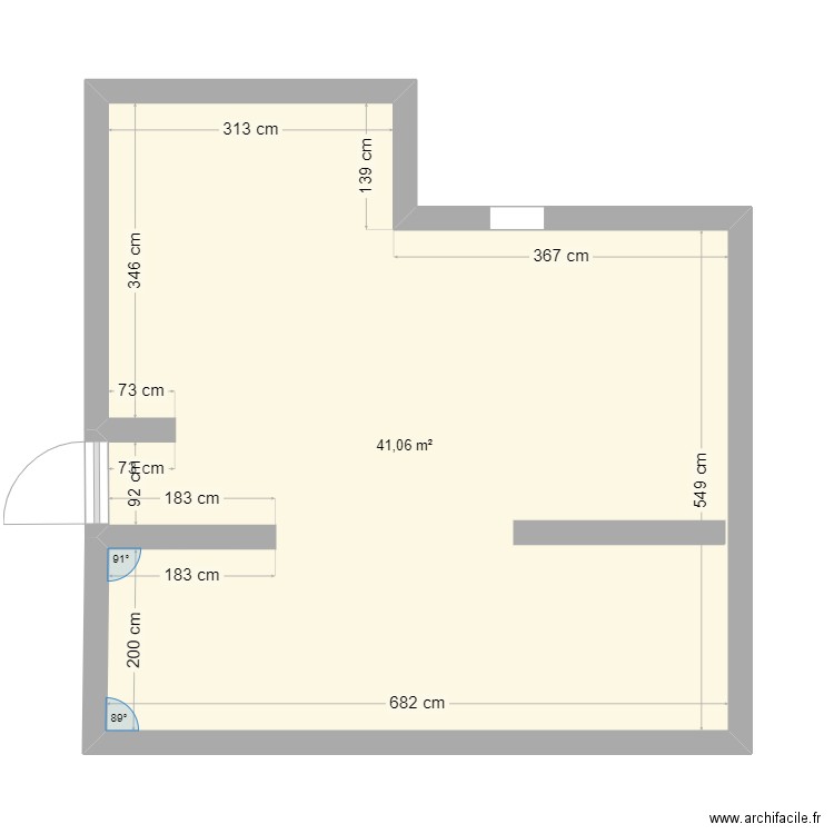 WIM. Plan de 1 pièce et 41 m2