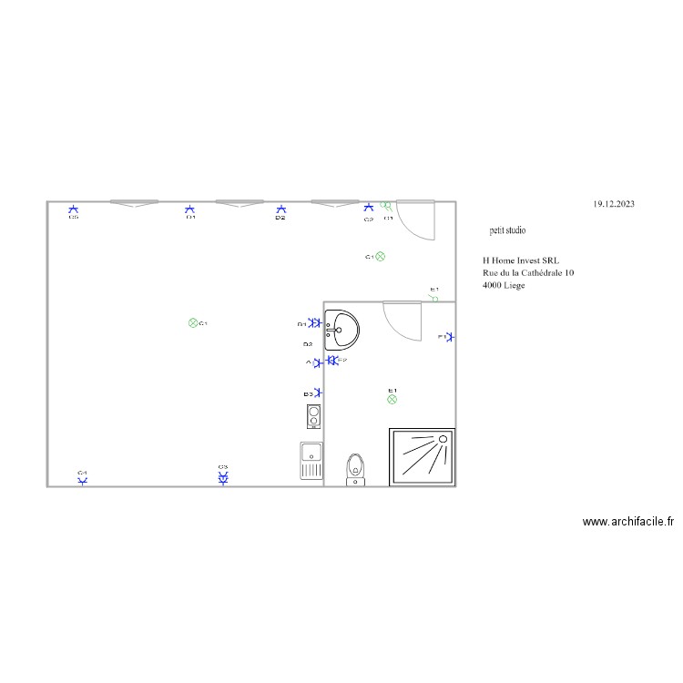 petit studio cathedral 10 .11. Plan de 0 pièce et 0 m2