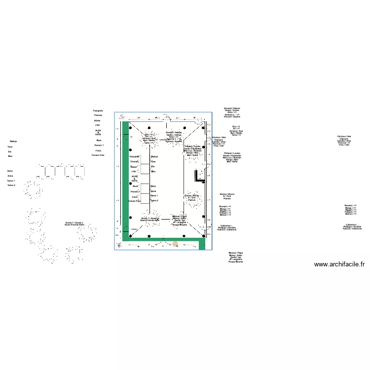 Wedding Alex & Kate. Plan de 