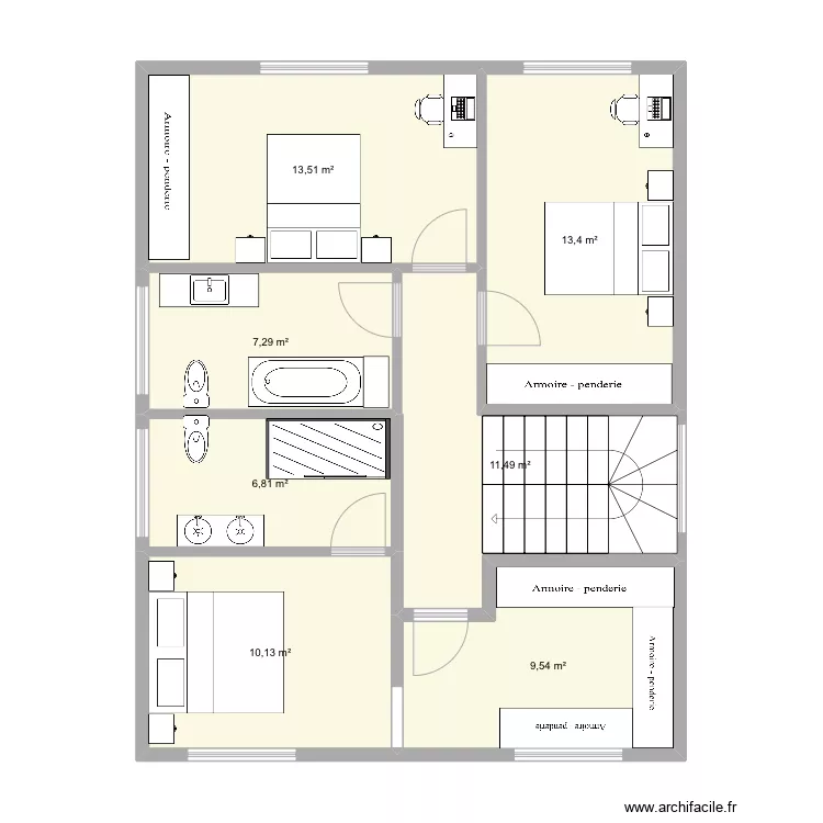 Projet Mensdorf 1 1er Etage. Plan de 