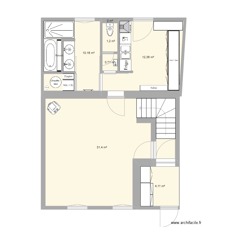 RDC. Plan de 0 pièce et 0 m2