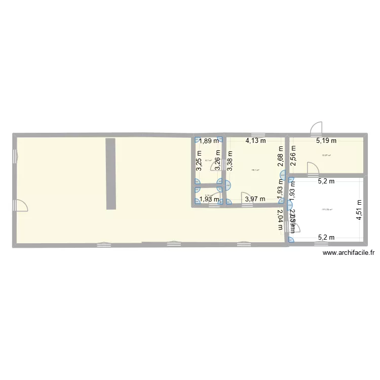 MAISON DE FANNY. Plan de 5  et 64 m²